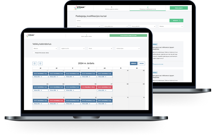 STEAM Activity Booking System and Intranet