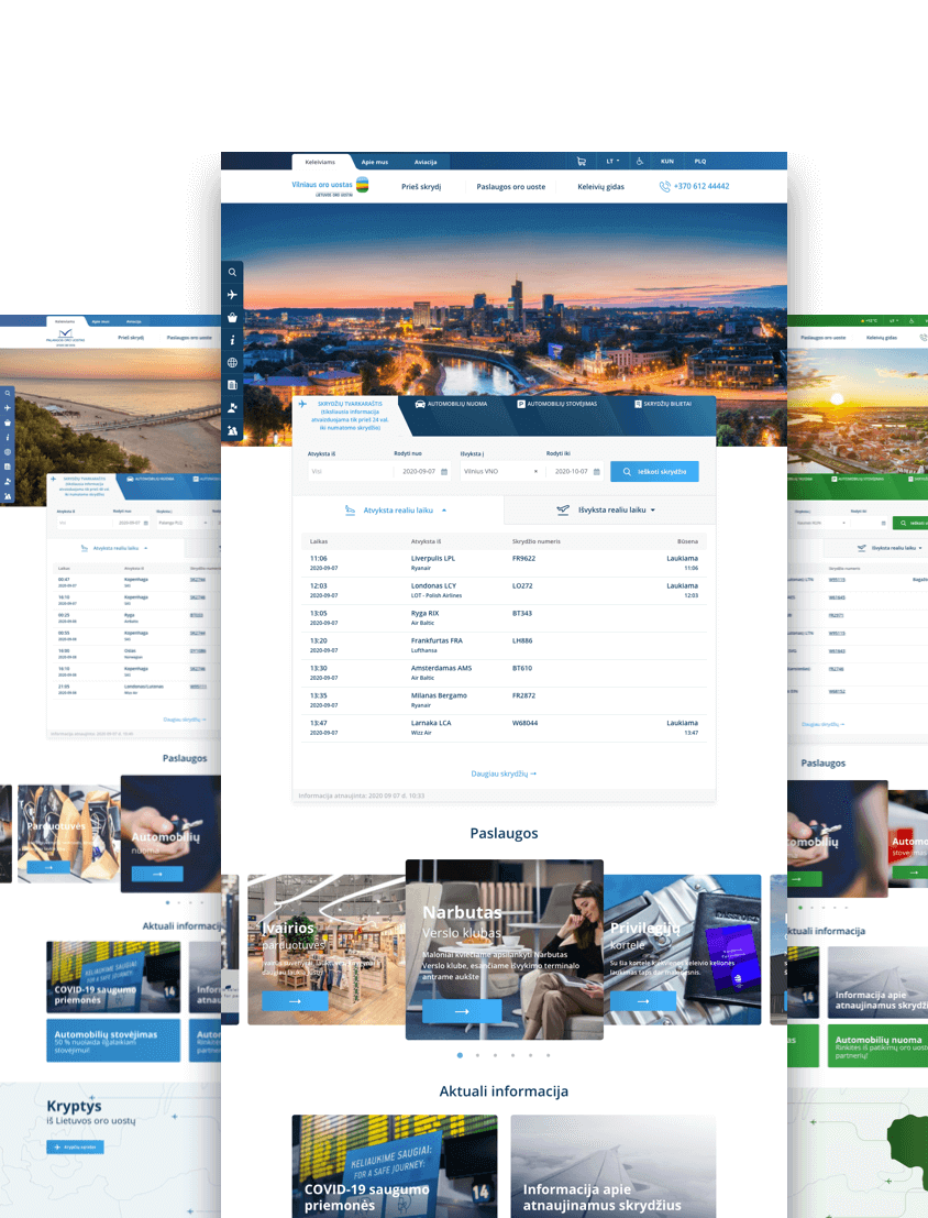 Lithuanian Airports Digital Platforms